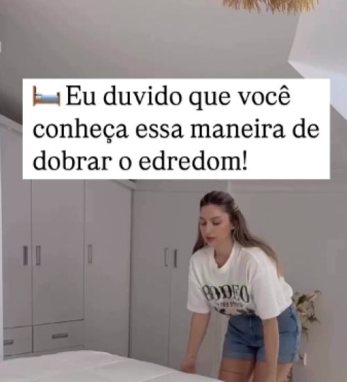como dobrar edredom