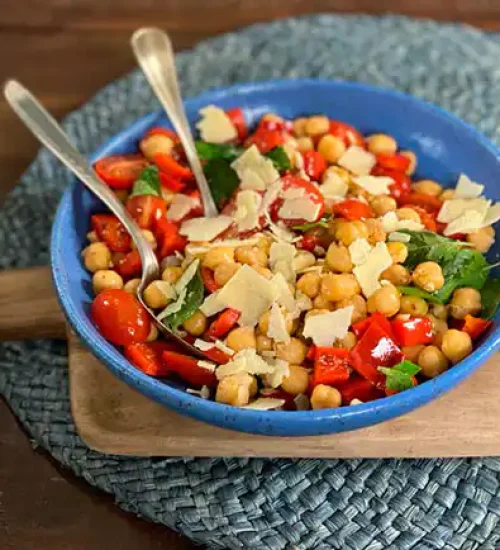 salada de grão de bico